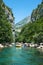 Rafting on the rapids of River Neretva