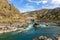 Rafting on Thompson River in a semi-rigid inflatables near Spences Bridge