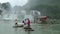 Rafts at Ban Gioc or Detian Waterfall, Vietnam - China
