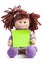 Rag Doll Fabric Blank Post-it Copyspace Message