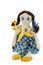 Rag doll girl with brown hair dressed in patriotic ukrainian colours