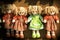 Rag dolls girls. Vintage toys