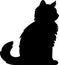 Ragamuffin Cat Black Silhouette Generative Ai