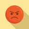 Rage emoji icon, flat style