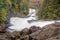 Ragged Falls On Oxtongue River Flowing Into Autumn Colors