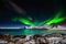 Raging Lady Aurora performing an amazing lifgtshow on the northern sky outside Lofoten islands