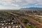 Raging river in Tucson, Arizona after heavy monsoon rain