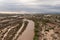 Raging river in Tucson, Arizona after heavy monsoon rain