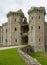 Raglan castle entrance towers