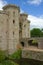 Raglan castle entrance towers