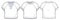 Raglan Cropped Tee Shirt fashion flat tehnical drawing template.