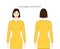 Raglan knit sleeves long length clothes lady in ochre dresses, tops, shirts technical fashion illustration with fitted