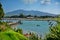 Raglan, a small town popular for its beach in New Zealand