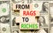 Rags or riches symbol. Concept words From rags to riches on wooden blocks. Dollar bills. Beautiful background from dollar bills.