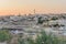 Rahat, (Beer-Sheva) Negev, ISRAEL -July 24,Panoramic view of the city of Rahat at sunset.
