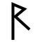 Raido rune raid symbol road icon black color vector illustration flat style image