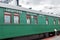 Rail car service armored No. 23, six-axle on ball bearings. Novosibirsk Museum of railway equipment, Siberia, Russia