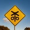 Rail crossing ahead - Australian signs found along the road