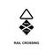 rail crossing icon. Element of railway signs for mobile concept and web apps. Detailed rail crossing icon can be used for web and