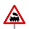 Rail crossing - road sign