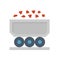 Rail freight transport vector icon design.