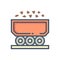 Rail freight wagons transport vector icon design. 64x64 pixel perfect.