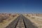 Rail track into desert