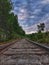 Rail Tracks Through The Countryside
