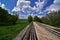 Rail trail bridge on the badger state trail near monticello WI