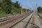 Rail-train infrastructure near village Vakarel, situated in the Sredna Gora mountain