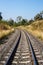 Railroad amid drought