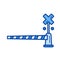 Railroad barrier line icon.