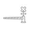 Railroad barrier line icon.