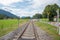 Railroad Bayrischzell, upper bavarian landscape