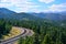 Railroad Bend Curve in the Mountains on a Sunny Day