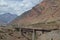 Railroad bridge in Aconcagua mountains, chile