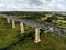 Railroad bridge of Lyduvenai, Lithuania. Longest bridge in Lithuania