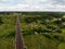 Railroad bridge of Lyduvenai, Lithuania. Longest bridge in Lithuania