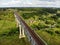 Railroad bridge of Lyduvenai, Lithuania. Longest bridge in Lithuania