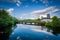 Railroad bridge over the Winnipesaukee River, in Laconia, New Ha