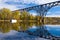 Railroad bridge reflections