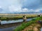 Railroad bridges view in Aceh, Indonesia