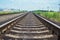 Railroad closeup to horizon