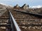 Railroad in Columbia river valley, WA