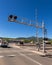 Railroad crossing in the center of town, William, Arizona State, USA