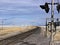 Railroad crossing near the Black Rock Desert