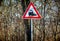 Railroad crossing signal on rural highway