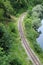 Railroad curve near Ozalj, Croatia