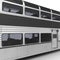 Railroad Double Deck Lounge Car on white. 3D illustration