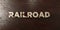 Railroad - grungy wooden headline on Maple - 3D rendered royalty free stock image